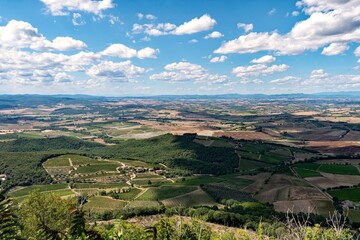 Landscape of the Tuscany Region near Montalcino in Italy 