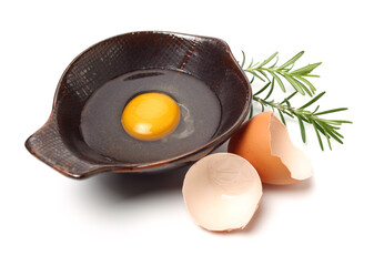 brown eggs on white background