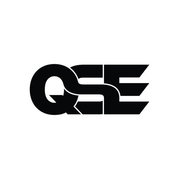 QSE letter monogram logo design vector