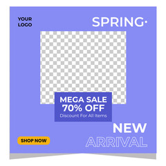 Purple social media template, Purple background color, good for your social media.