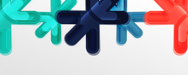 Abstract glossy crosses background for business or technology presentations, internet posters or web brochure covers