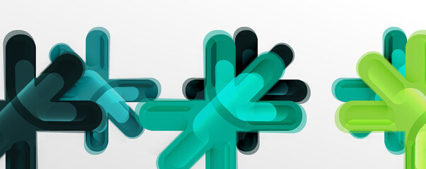 Abstract glossy crosses background for business or technology presentations, internet posters or web brochure covers