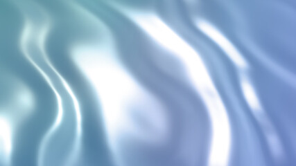 Silver chrome metal texture, wavy pattern with pearl iridescence color, liquid silver metallic silk wavy design, 3D render illustration.