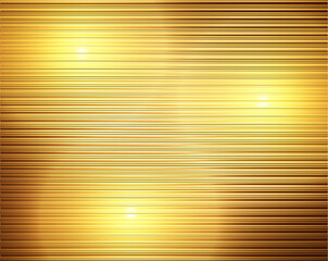 Gold metal striped background. Cool abstract illustration.