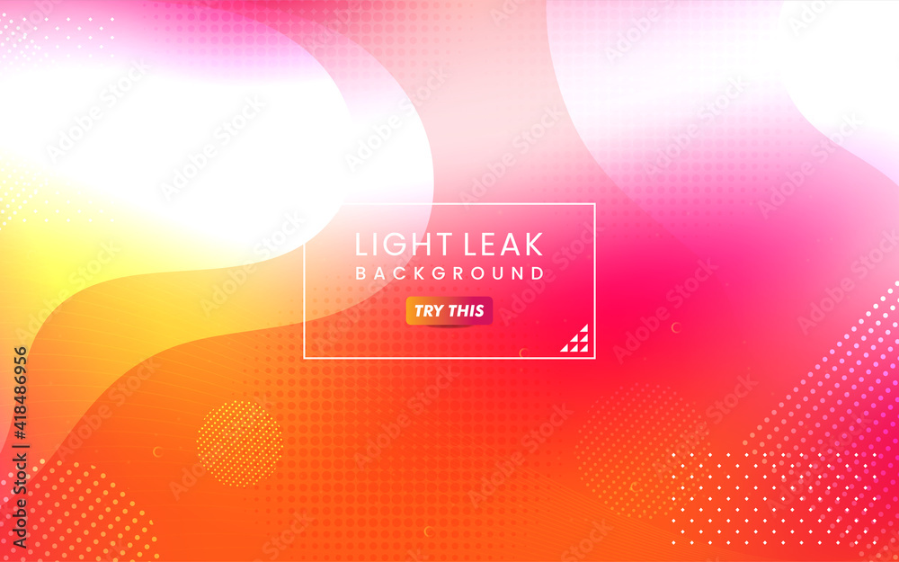 Poster abstract colorful light leak background. modern dynamic background usable for greeting card, banner,