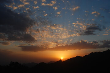 sunrise in the mountains