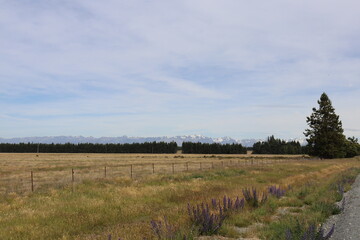 Mountain Views on Scenic Route South Island New Zealand