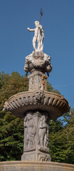 Fuente de los Gigantones, fountain of the giants on the square called Plaza de Bib Rambla in the old town of granada, spain © Hans Hansen