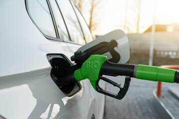 Refueling the car with biofuel	 - obrazy, fototapety, plakaty