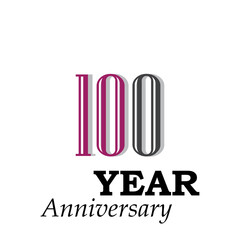 100 Years Anniversary Celebration Vector Template Design Illustration