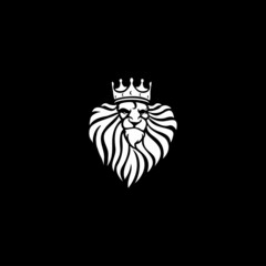Lion king Head Logo Vector Template Illustration Design Mascot Animal
