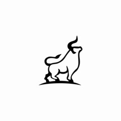 Bull logo vector illustration design