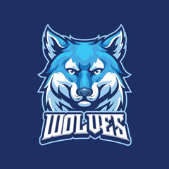 Wolf mascot logo Template
