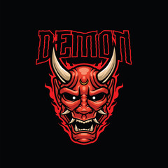 Demon Mascot logo Template
