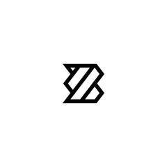 b initial logo design vector template