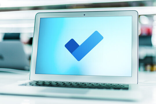 Laptop computer displaying logo of Microsoft To Do