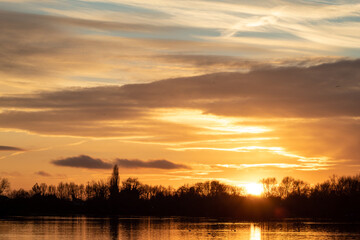 Sunset in England,Branston Water Park 2021