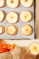 Making some apple snaps, or gingersnaps with an apple on top