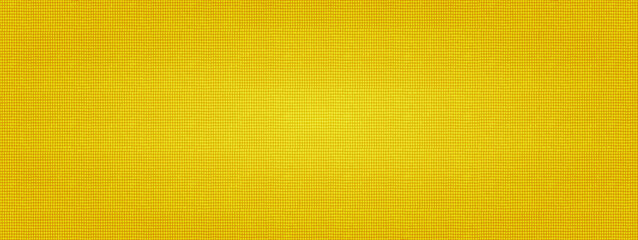 Linen fabric texture. Intense bright deep yellow wheaten color. Rectangular illustration. Grid. Cell. Use as background, wallpaper, packaging, overlay on any base, for decoration and design, etс.