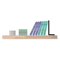 books on a white background