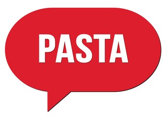 PASTA text written in a red speech bubble