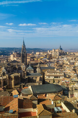 Fototapeta na wymiar View of the roofs of Toledo
