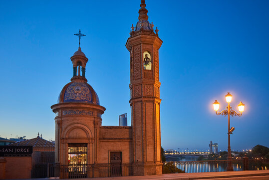 Chapel of the Virgin of Carm&eacute;n by Anibal Gonzalez in the city of Seville, Andalusia, Spain, Europe