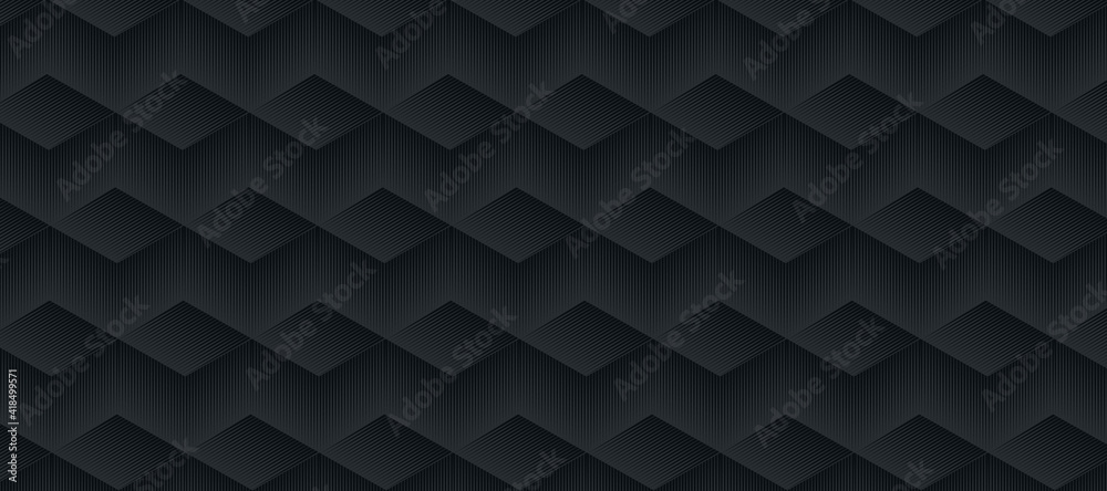 Canvas Prints abstract grey and black striped pattern design of technology design background. modern geometric ele