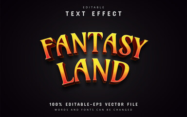 Naklejka na ściany i meble Fantasy land text effects