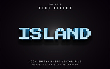 Island pixel text effects
