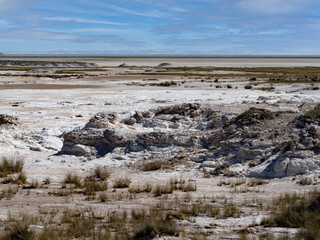 Inhospitable landscape in Etosha National Park. Namibia