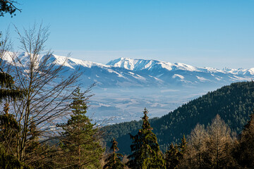 Western Tatras and Liptov basin from Low Tatras, Slovakia
