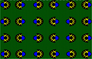 set of colorful flowers