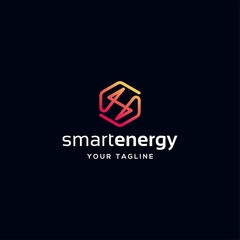 Hexagon bolt energy initial Letter s logo design element