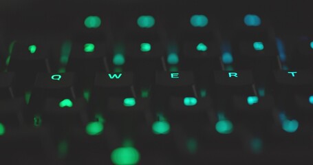 illuminated mechanical keyboard closeup photo
