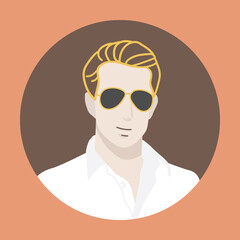 Men avatar vector character style and casual people in trendy.