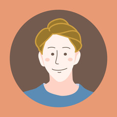 Men avatar vector character style and casual people in trendy.