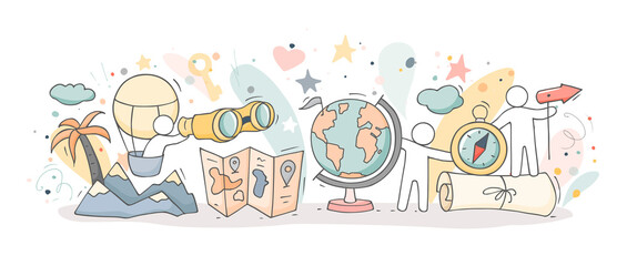 geography class with working little people © sapunkele