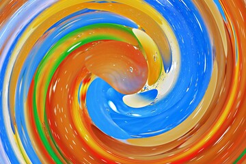 Piękne kolorowe bąbelki z oleju  w wodzie w koncepcji abstrakcji