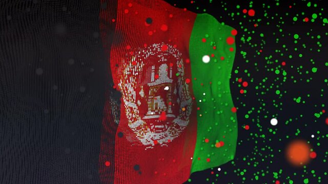 Amazing particle animation of the Afghanistan Flag