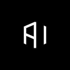 AI initial letter logo template vector