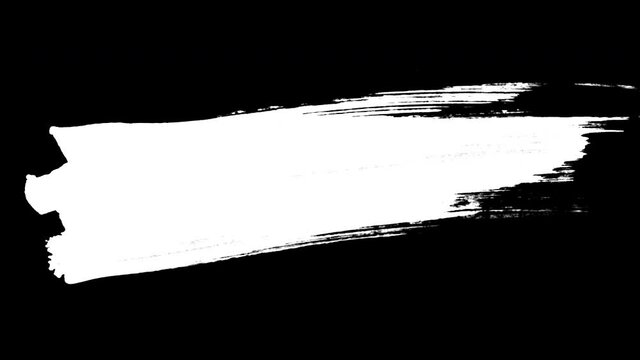 Ink Brush Stroke white Alpha (transparency) channel. Perfect for motion graphics, digital composition.