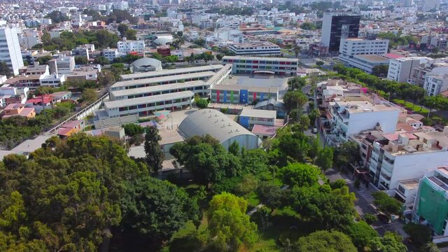 Aerial view of the Juana Alarco de Dammert Emblematic Educational Institution.