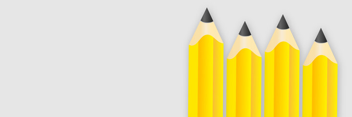 pencils isolated on white background.Close up