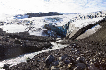 Vatnajokull glacier near Kverfjoll area, Iceland nature