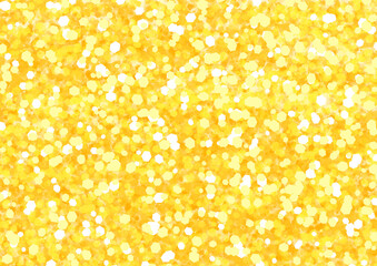 ラメ・グリッター風　6角形のイラスト　背景素材（金色）