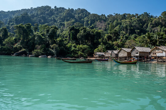 Mokan wooden village, Surin Island, Thailand.