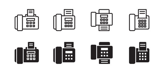Fototapeta premium Fax icon set. Vector graphic illustration. Suitable for website design, logo, app, template, and ui. 
