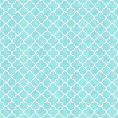 Illustration teal quatrefoil lines material pattern background that is seamless