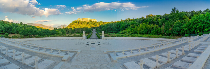 Abbey of Monte Cassino, Italy - monastery in the evening sun